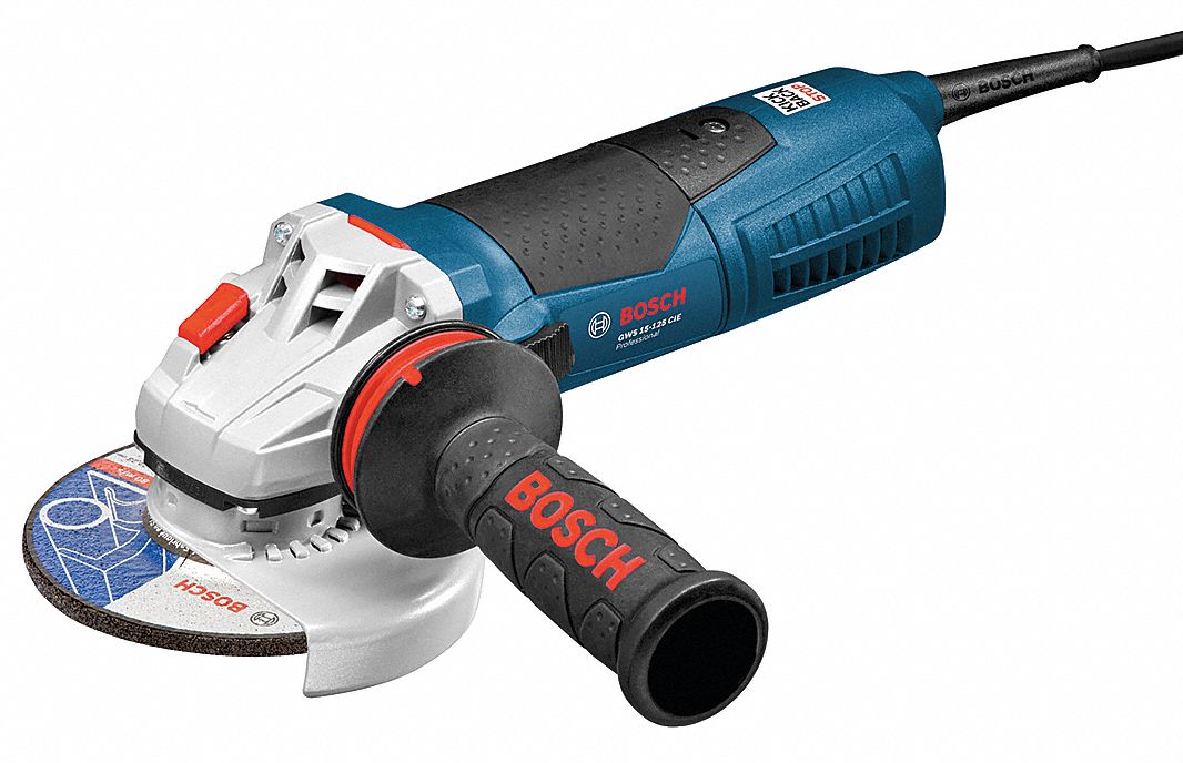 Esmeriladora Angular, 5", 12.5A, 2800 rpm, 11,500 rpm, Deslizable, 15-3/8"