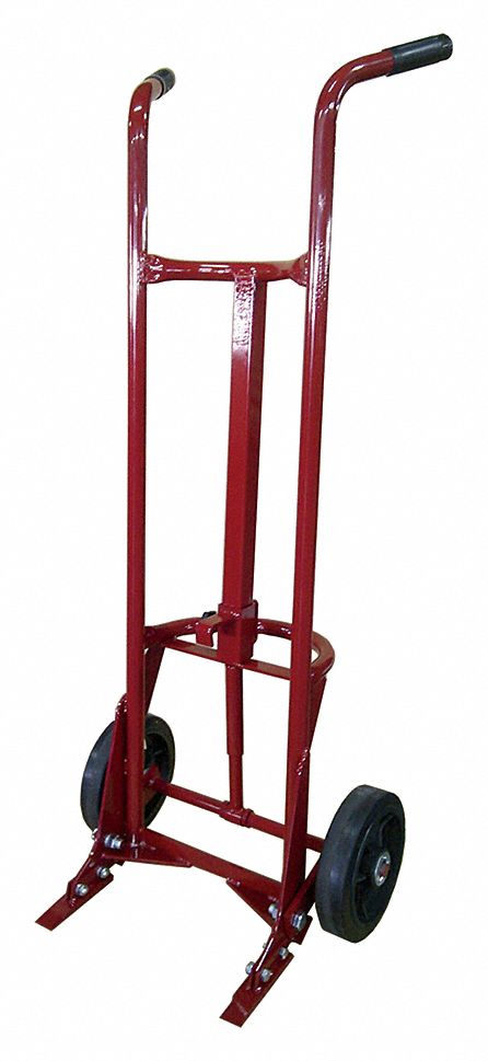 Drum Truck,55 Gal,Steel,Red,59-1/2 In. H