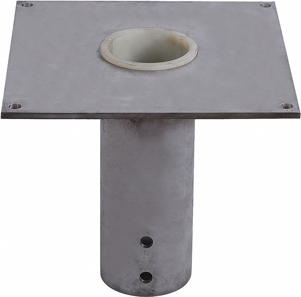 FLUSH MOUNT BASE,SS,FOR 4.5 IN MAST