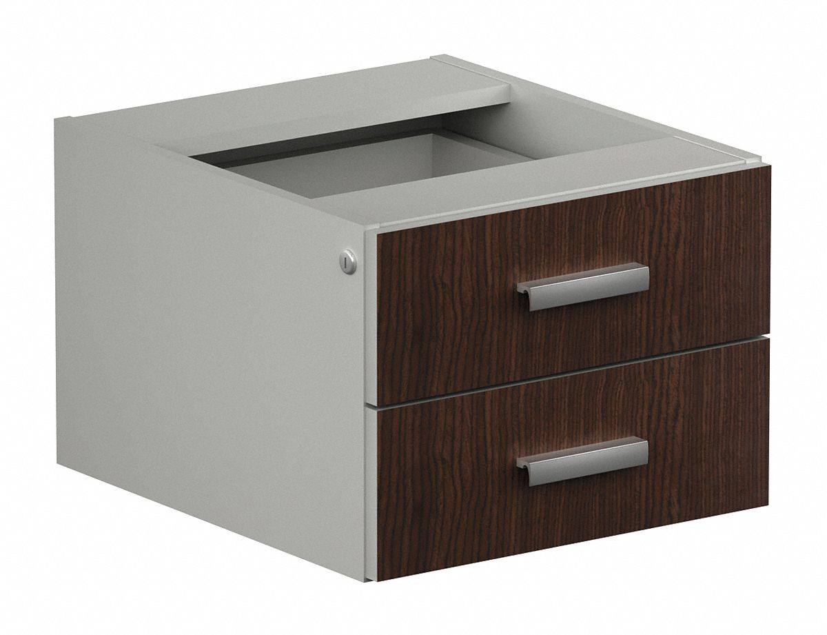 GEBESA Cajonera, Wengue/Platino16" x 19" x 12" ,Número de Cajones 2