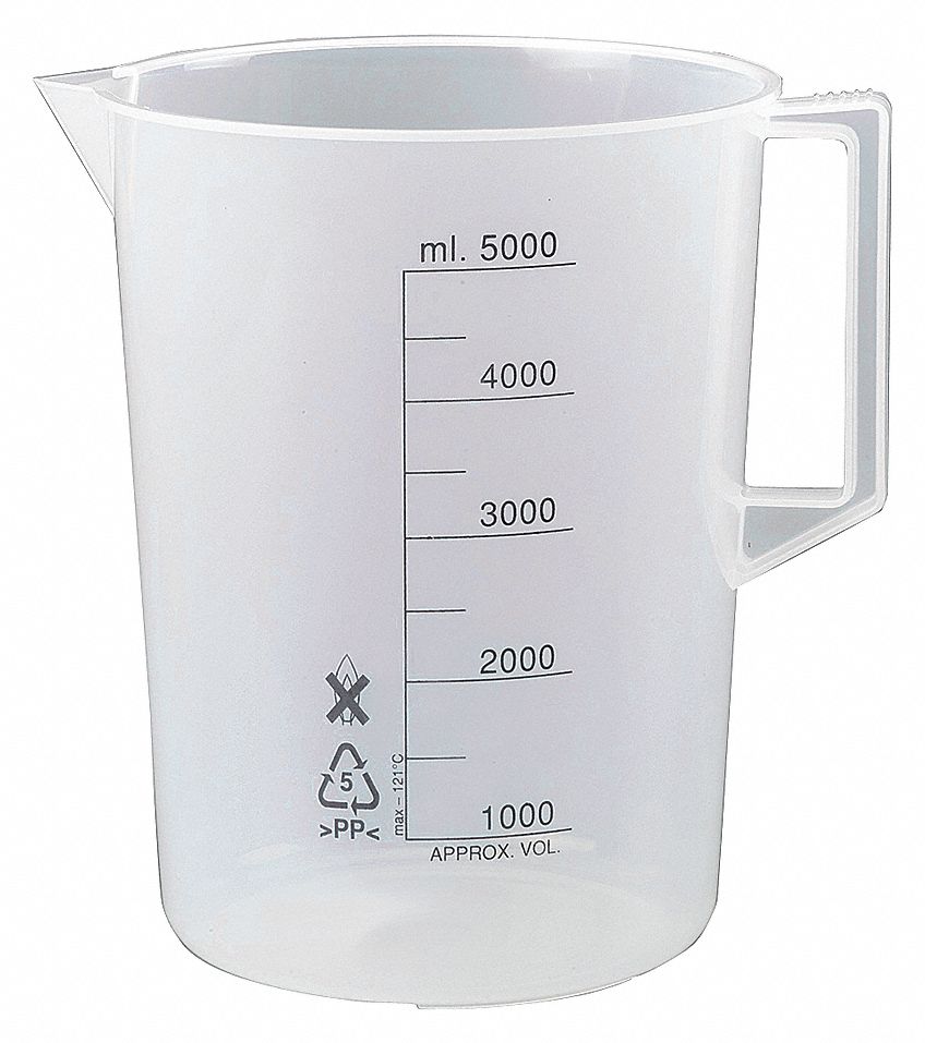 BEAKER,W/HANDLE,5000ML,PK 2