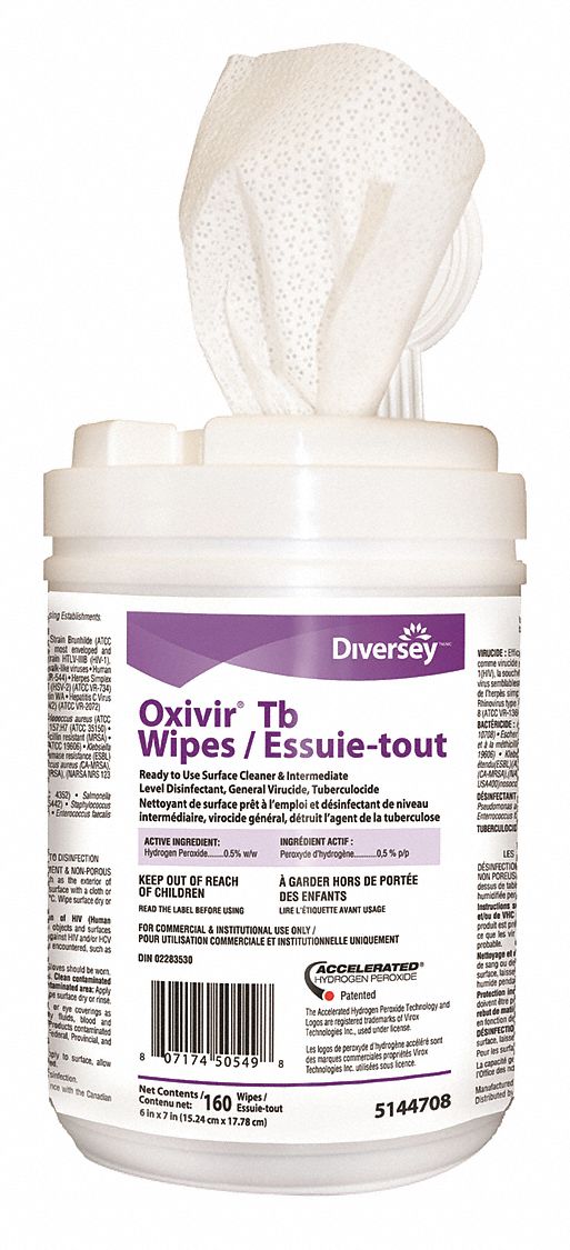 DIVERSEY Toallitas Desinfectantes 160 ct de 6