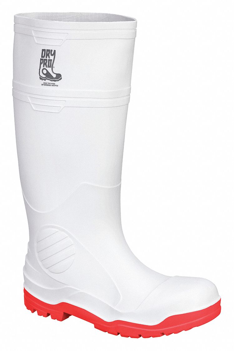 DRYPRO Botas a la rodilla de PVC Talla 30 Blanco Botas de Caucho