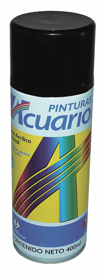 PINTURAS ACUARIO Esmalte Acrílico en Aerosol Negro Metálico 400ml