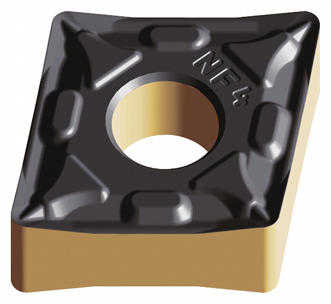 WALTER VALENITE Diamond Turning Insert, ChipBreaker Code NF4, Inscribed Circle 1/2 in, TiAlN