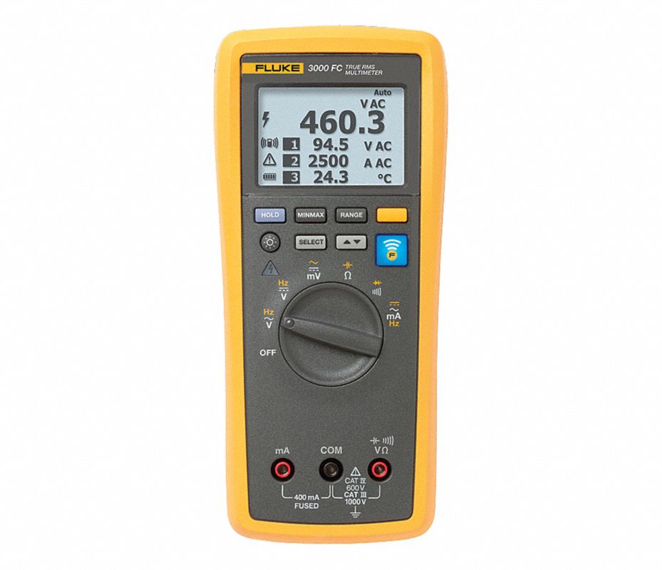 FLUKE Multímetro Digital, 6000 Conteos, Precisión 0.09, Amperes Máx