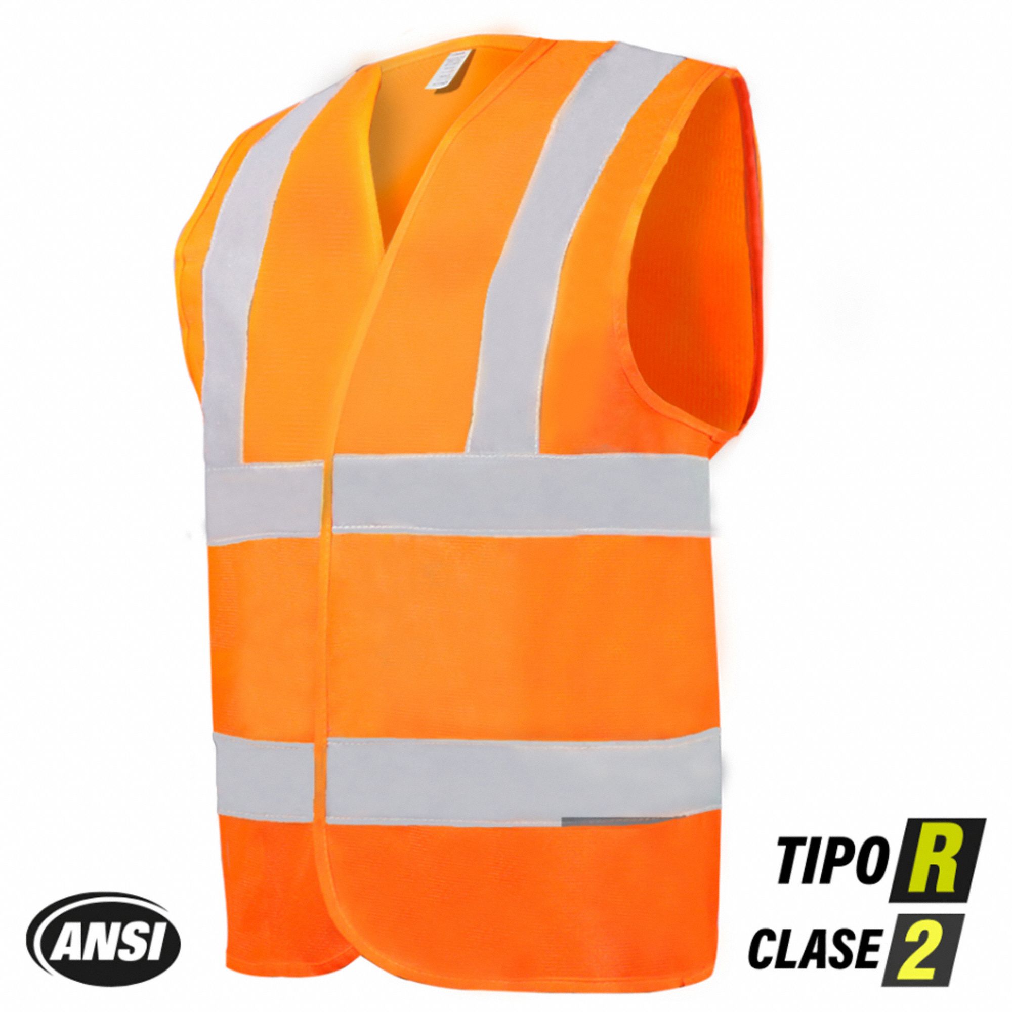 Chaleco de seguridad reflectante naranja con 5 bolsillos, chaleco de alta  visibilidad para hombres, mujeres, niños, topógrafo, ANSI Clase 2