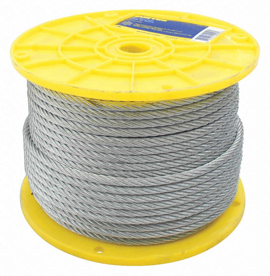 SURTEK Cable, 3/32 Diám. Exterior, Acero, 75m Longitud, Trenzado 7x7,  Límite de Carga de Trabajo: 417kg - Cable de Acero - 28P801