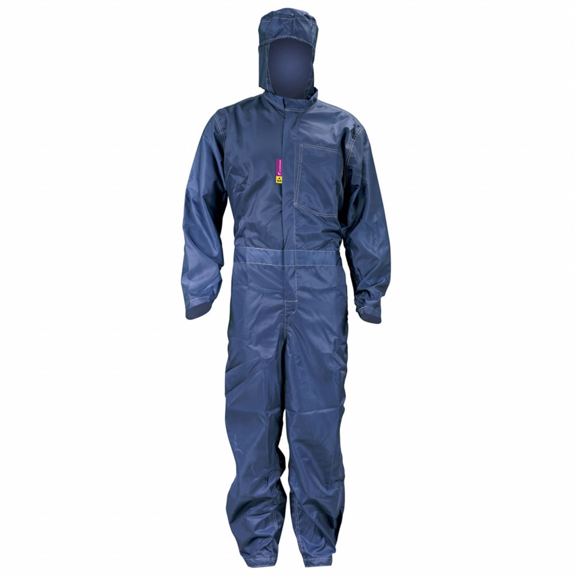 JYRSA Overol Antiestatico Polipropileno Poliester Fibra de Carbono Azul Overoles Protectores contra Quimicos y Particulas 28R955 ECO 6000AZMD Grainger Mexico