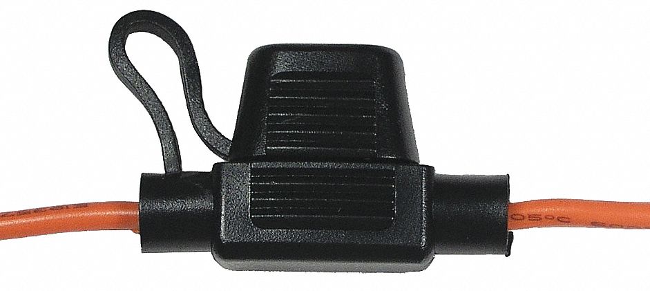 BLADE FUSE HOLDER, PVC, THERMOPLASTIC ELASTOMERS, 5 PK