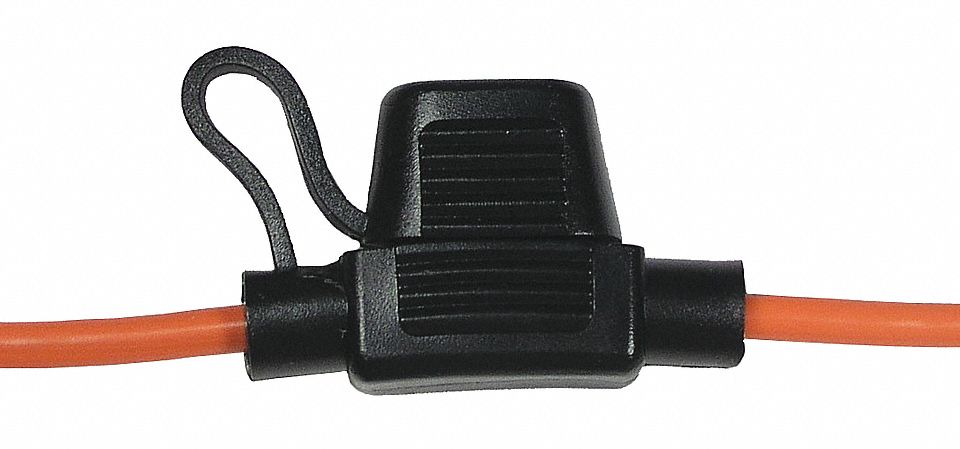 FUSE HOLDER, PVC, THERMOPLASTIC ELASTOMERS, 12 AWG, 30 AMP