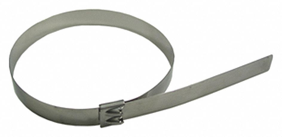 CABLE TIE, 485 LBS, -80 ° C TO 500 ° C, 27 IN X 12 MM/8 IN MAX DIA, STAINLESS STEEL, PK 25