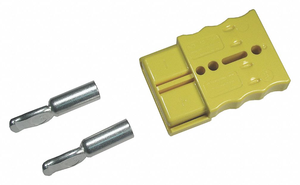 BATTERY CONNECTOR, MODULAR, DOUBLE POLE, 35- 50 AMP, 50 AMP SERIES, YELLOW, 12-10 GAUGE WIRE