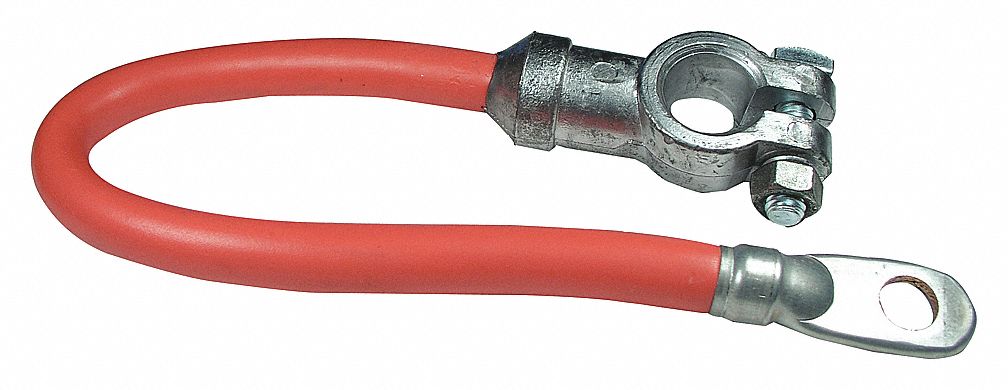 BATTERY CABLE, TOP POST, 1 GAUGE, RED, 41 IN, COPPER CORE