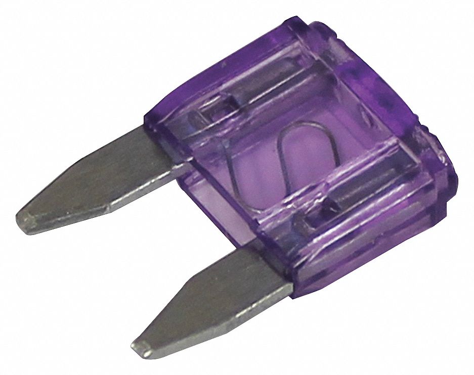 BLADE FUSE, 32 V DC, 3 AMPS, VIOLET, 5 PK