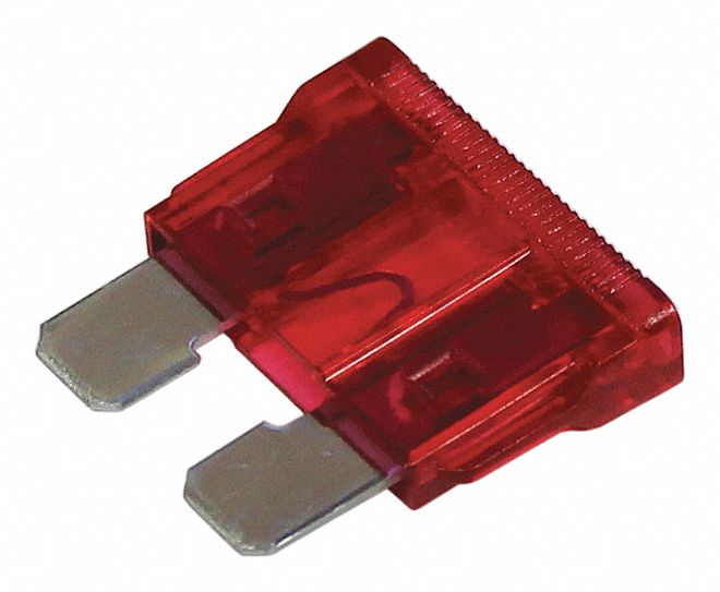 BLADE FUSE, 32 V DC, 10 AMPS, PLASTIC, RED, 5 PK