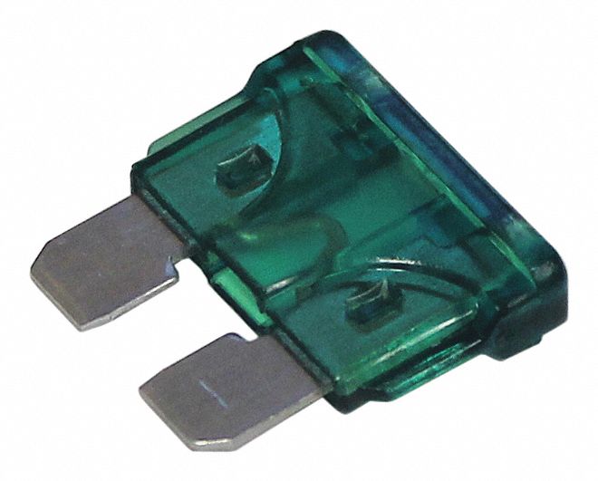 FUSE, SINGLE ELEMENT/30 AMP/CSA J1284/INTERRUPT RATING 1 KVA AT 32 VDC, GREEN, PLASTIC, PK5