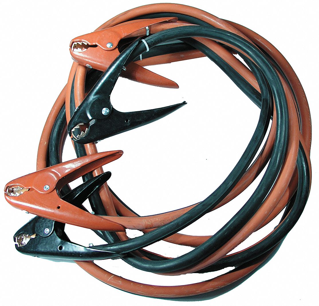 BOOSTER CABLES, 500 AMPS, 2 GAUGE, 16 FT