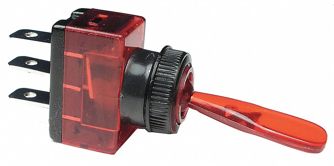 INTERR ROUGE 12V 16A MARCHE-ARRET