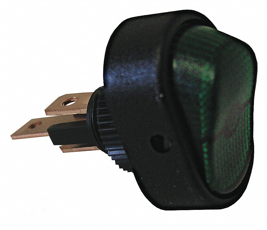 ON-OFF GRN OVAL 12V 30A