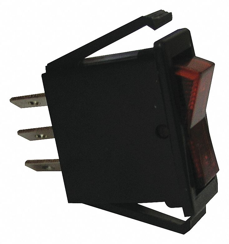 ON-OFF RED ROCKER 12V 16A