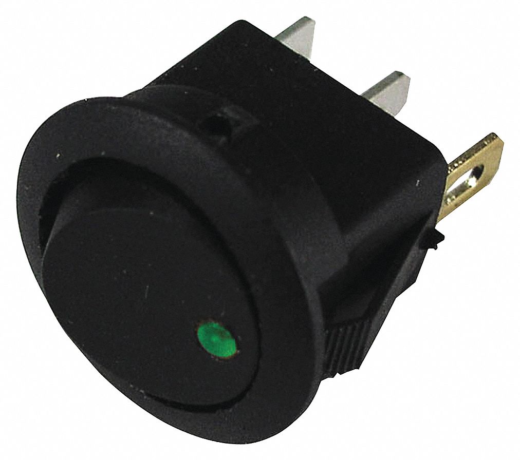 ON-OFF GREEN LED ROUND RO