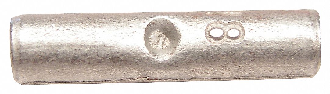 BUTT CONNECTOR, NON-INSULATED, 600 V, 75 ° C, 22-18 GA, COPPER/ELECTRO-TIN, 100/PK