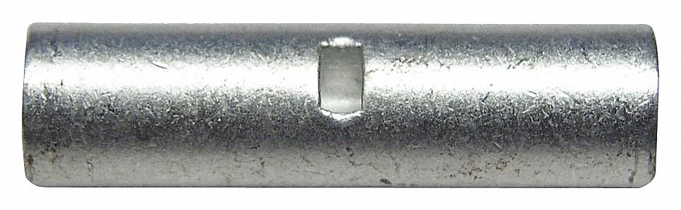 BUTT CONNECTOR, BRAZED, NON-INSULATED, 16-14 GA, COPPER ALLOY/ELECTRO-TIN, PKG 100