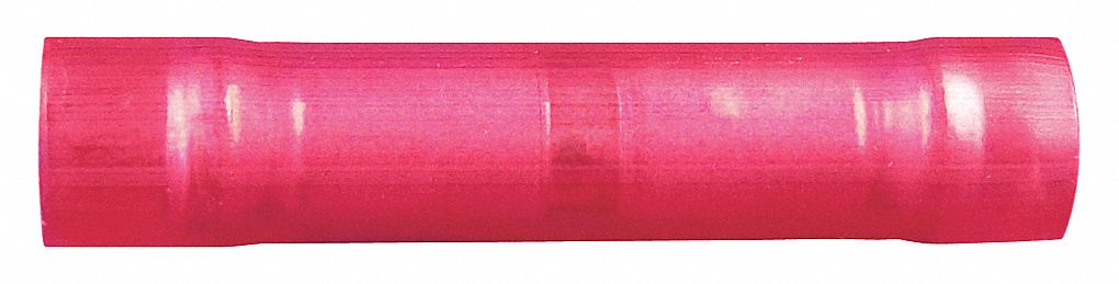 BUTT CONNECTOR, INSULATED, 600 V, 75 ° C, 22-18 GA, COPPER/ELECTRO-TIN/NYLON/BRASS, PKG 100