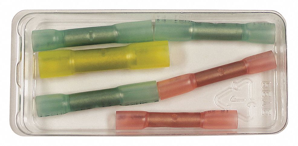 BUTT CONNCTR,HEAT SHRINK,BARE,PK6