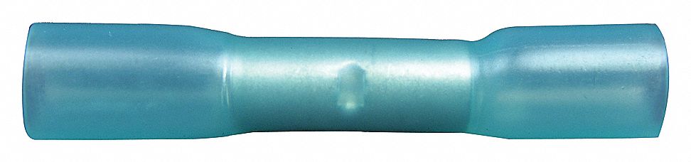 BUTT CONNECTOR, 600V MAX, COPPER, 1.5 IN L, TIN PLATED, 230 ° F, 16 AWG TO 14 AWG