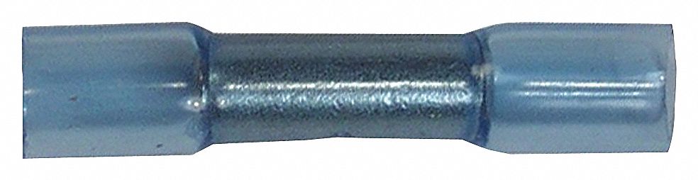 CONNECTEUR BOUT À BOUT,THERMORTRCT,600 V,125 ° C,TEMP. DE RETRCTN 90 ° C,BL,CAL 16-14,NYL/CVR,PQ 5