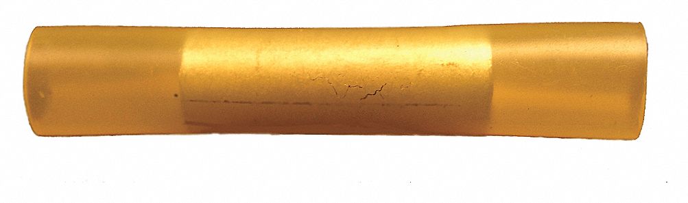 BUTT CONNECTOR,HEAT SHRINK,CPPR,YW,PK100