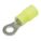 RING TERMINALS, 600 V, 12-10 GA, STUD SZ 3/8 IN, YELLOW, 4 13/32 IN L, VINYL/COPPER, PK 50