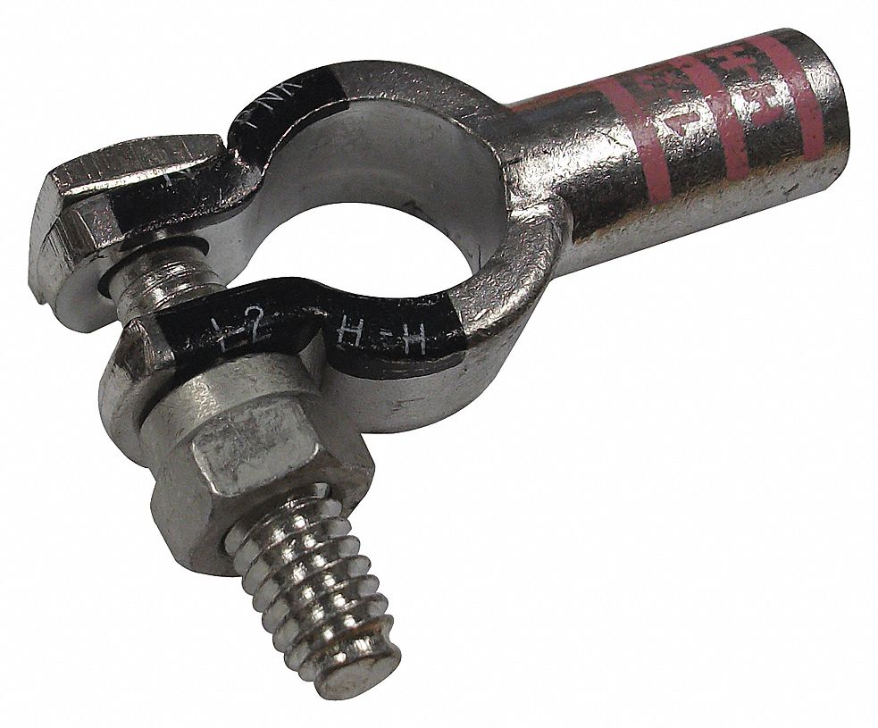 STRAIGHT BARREL BATTERY TERMINAL, 1 GAUGE, 2 GAUGE, NEGATIVE POLARITY, J-1811