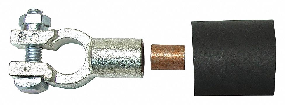 BATTERY TERMINAL, BLACK, GAUGE 4, NEGATIVE, COPPER