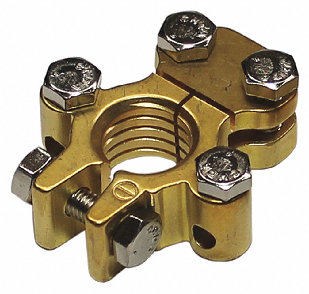 BATTERY TERMINAL, GAUGE 1/0 - 3/0 IN, NEGATIVE, BRASS