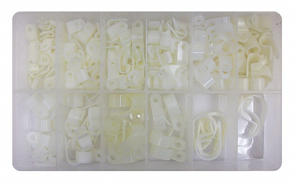 TROUSSE DE SERRE-CÂBLES,DIAMÈTRE DU TROU DE MONTAGE DE 1/8 À 1 PO,NYLON RÉSIST,KT 162