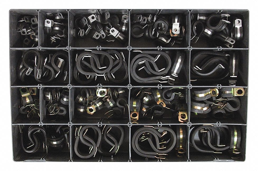 JEU DE SERRE-CÂBLE,ISOLÉE,SOUPLE,COUSSIN,1/4 À 1 3/4 PO,CAOUTCHOUC NÉOPRÈNE,PLAQUÉ ZC,PC 170
