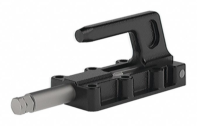 Straight Line Action Clamp: Flange Base Mounting, Std Horizontal Handle, M12