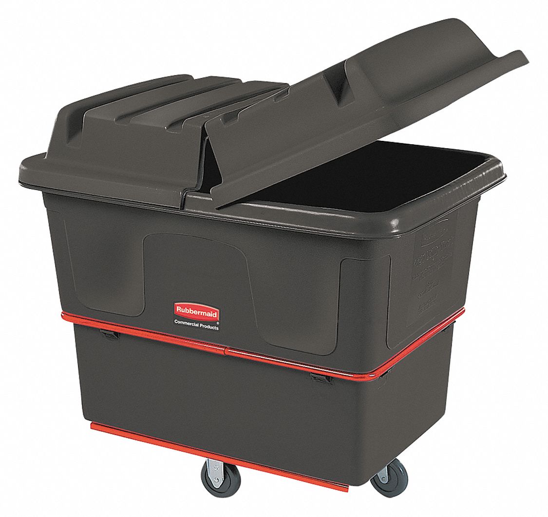 CUBE TRUCK,HDPE,BLACK,20.0 CU. FT.