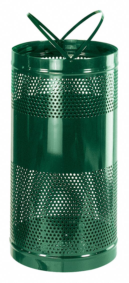 RUBBERMAID COMMERCIAL PRODUCTS Bote de Basura, 34 gal., Decorativo