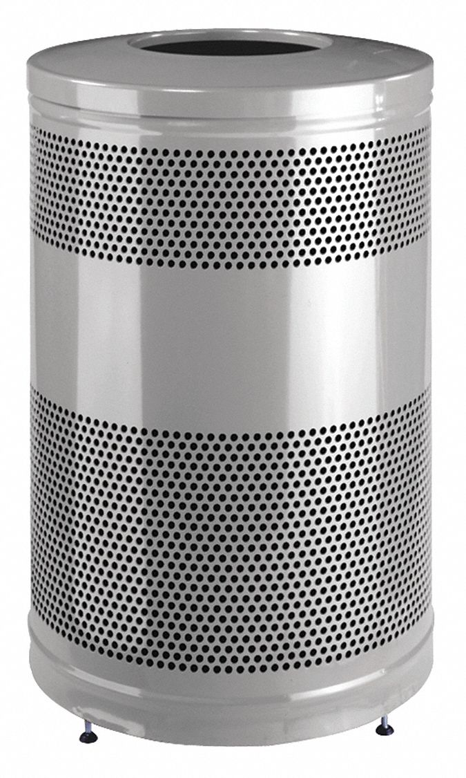 RUBBERMAID COMMERCIAL PRODUCTS Bote de Basura, Redonda, 51 gal., 35-1/2 ...