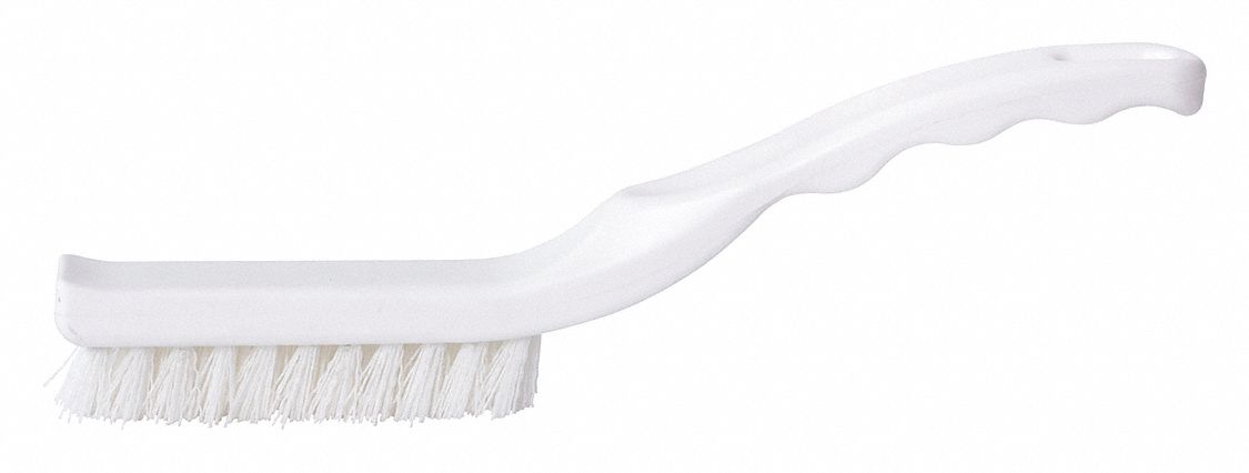 BRUSHTECH Cepillo, Mango Corto, Longitud 9", Cerdas de PBT, Blanco