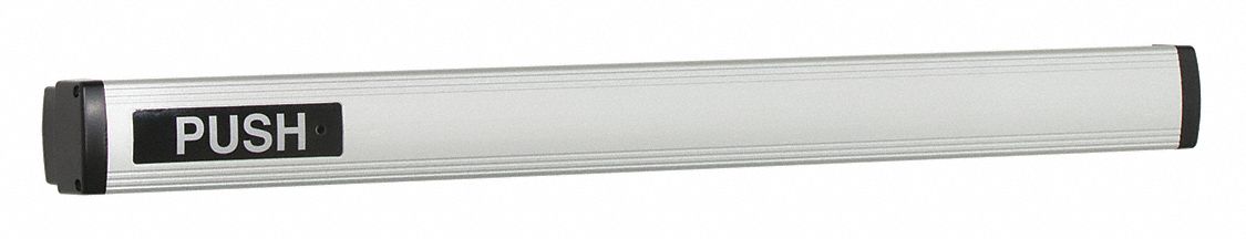 Concealed Vertical Rod Exit Device: For 1 3/4 in Door Thick, 36 in, Satin Aluminum, 1490