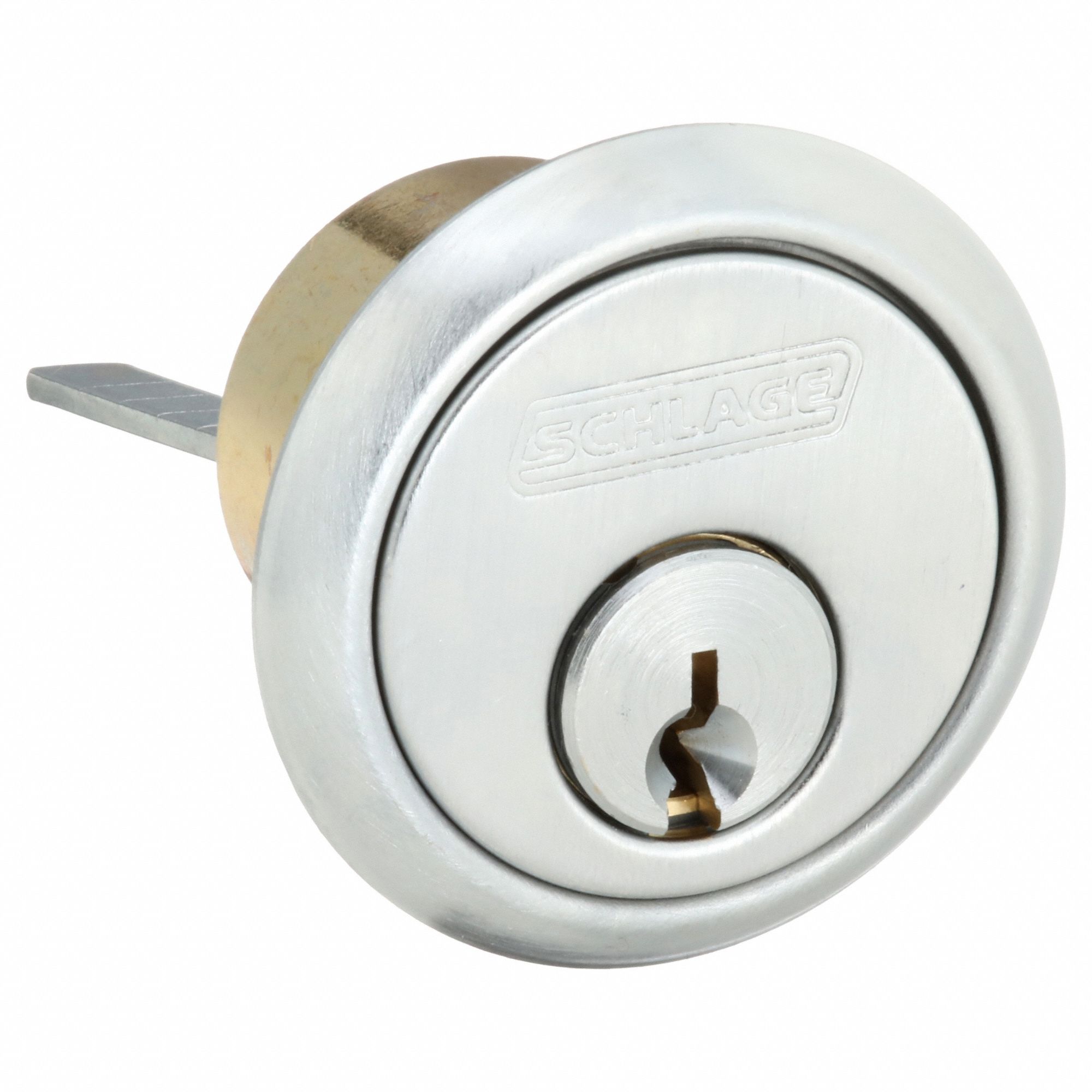 LOCKSET CYLINDER,BRASS,SATIN CHROME