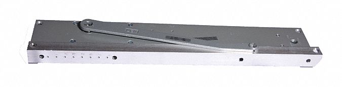 Door Closer: Concealed Mounting Type, Grade 1 - Heavy Duty, Aluminum, 22 1/2 in Lg, 3 3/4 in Wd