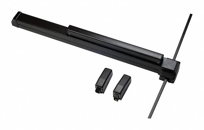 Surface Vertical Rod: 3 ft Max Door Wd, Bronze