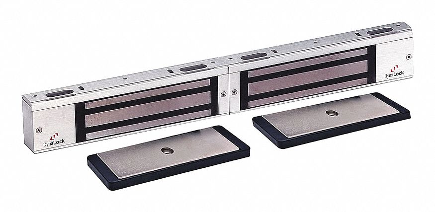 Electromagnetic Lock: 22 in Lg, 1 1/2 in Wd, 2 3/4 in Ht