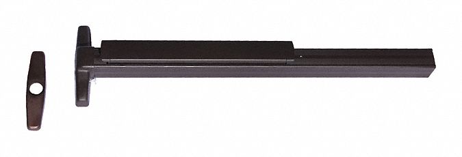 Concealed Vertical Rod: 3 ft Max Door Wd, Bronze